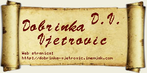 Dobrinka Vjetrović vizit kartica